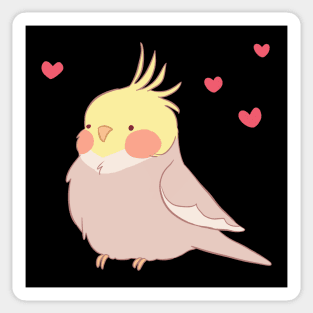 Adorable Cockatiel illustration Sticker